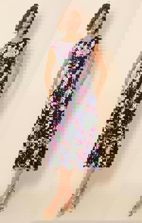 Alie Street London Luna Midi Dress - Midnight Blossom