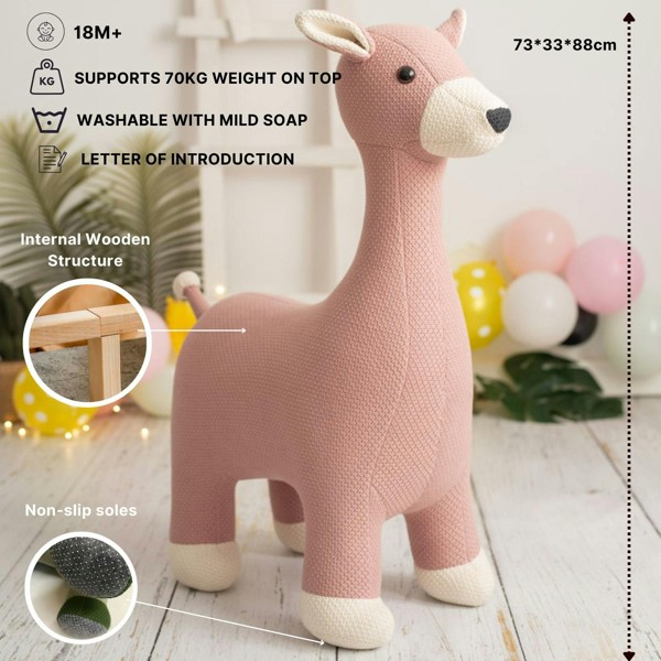 CROCHETTS Set of 2 cotton deer plush toys (Large + Mini) PLTR04LTM09