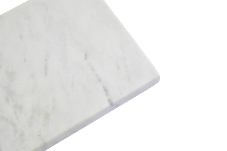 Maison by Premier Salerno White Marble Rectangular Chopping or Serving Board