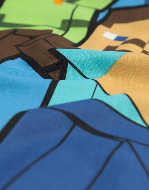 Vanilla Underground Minecraft Boys Multicoloured Steve & Alex Single Duvet Set (One Size)