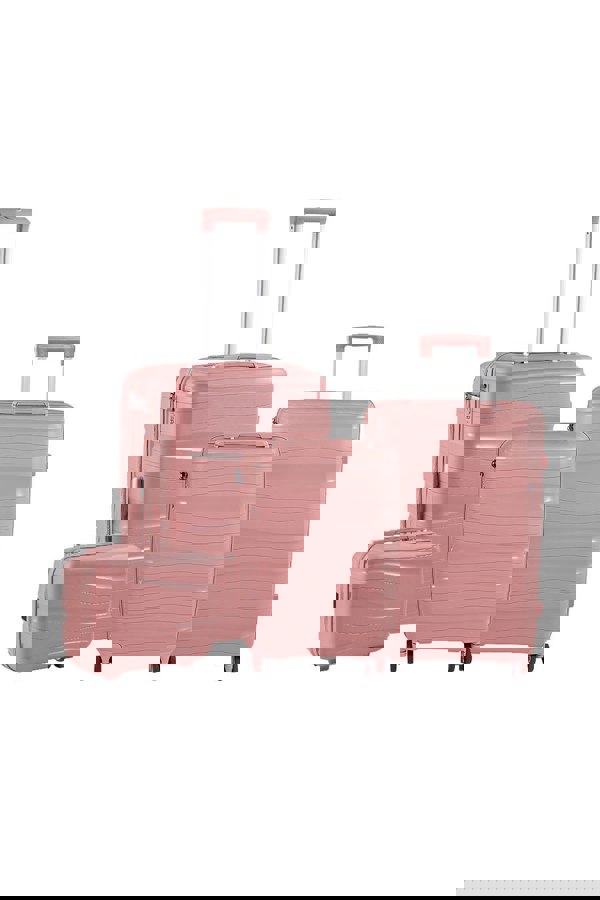 Living and Home 4PCS Gold Lockable Travel Suitcase Set