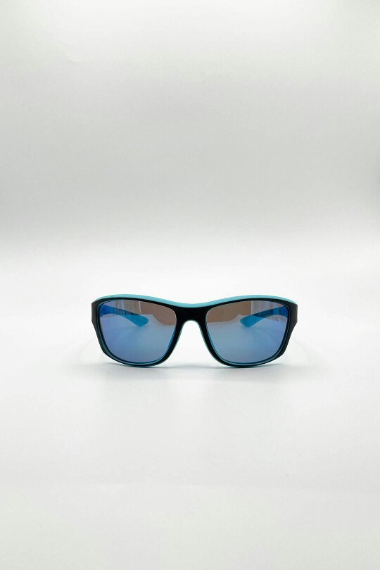 SVNX Basic Outdoor Sports Racer Sunglasses In Blue With Case