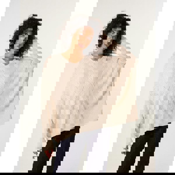 Blue Vanilla Slouchy V Neck Jumper