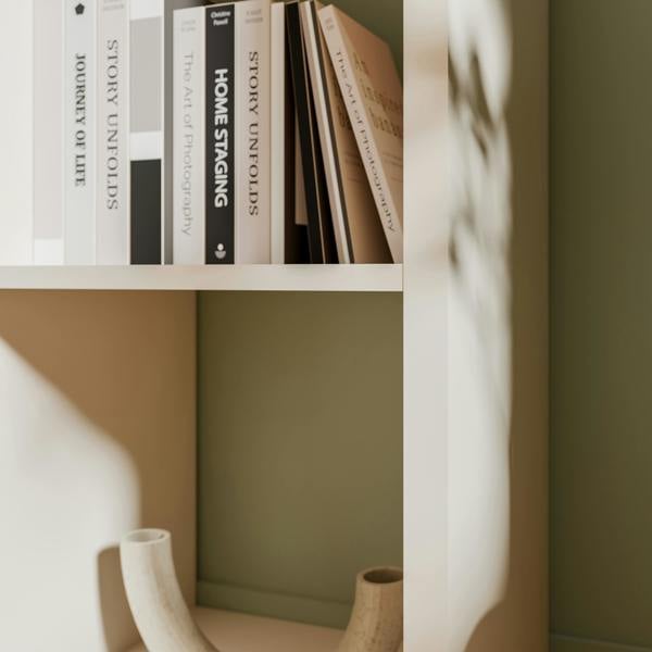 Furniture To Go Mauro 3x3 Storage Unit in Sand