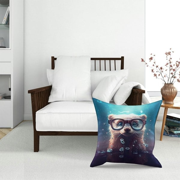 Warren Reed Ferret Splashart Water Floor Cushion