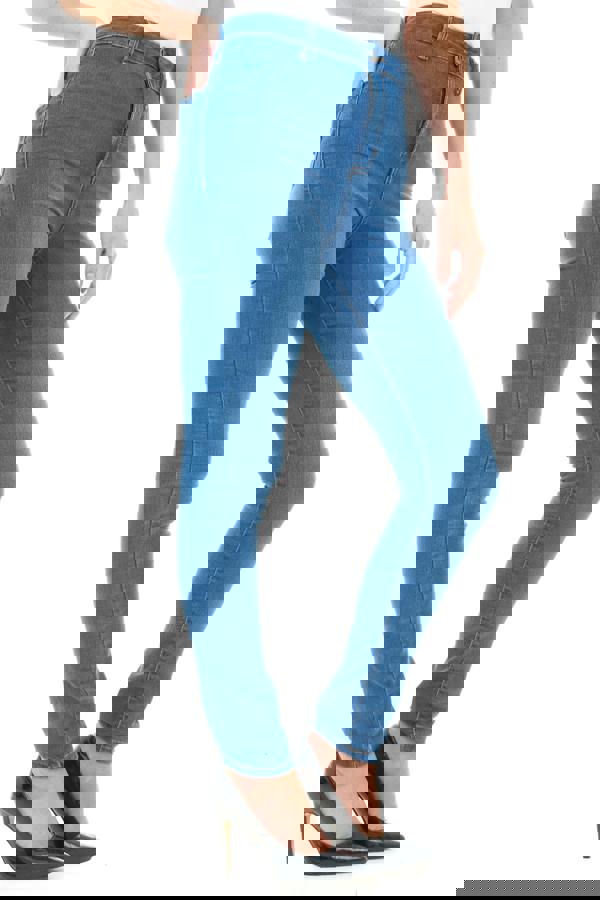 Smart Living Women's Stylish Skinny Fit High Waist Denim Jeans - Mid Wash