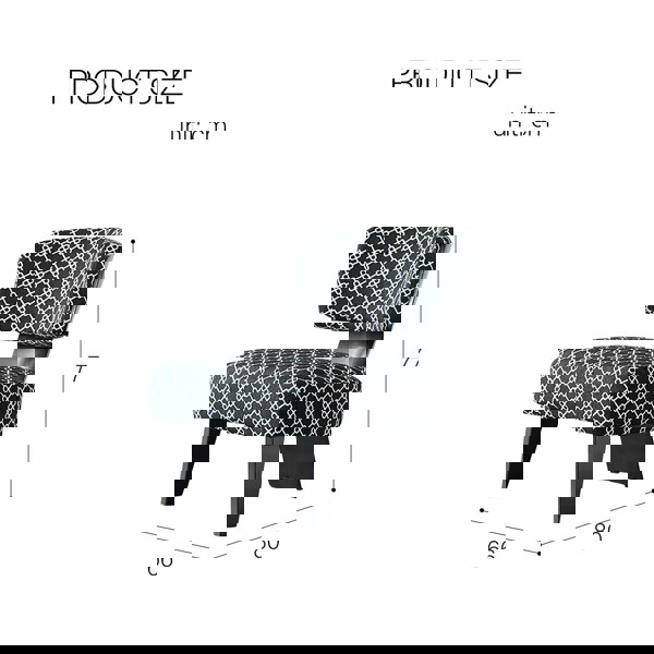 Nascimento Patterned Accent Chair, Black-Rit Concept-Rit Concept