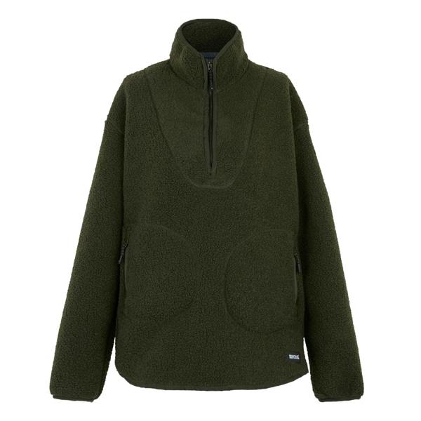 Regatta Womens Frankie Borg Quarter Zip Fleece Top - Dark Khaki