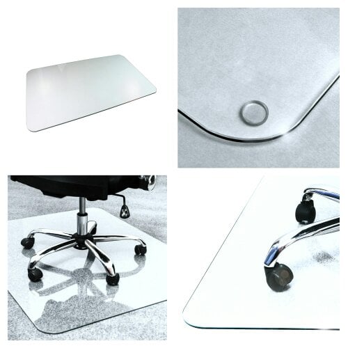 Floortex Cleartex® Glaciermat Heavy Duty Glass Chair Mat