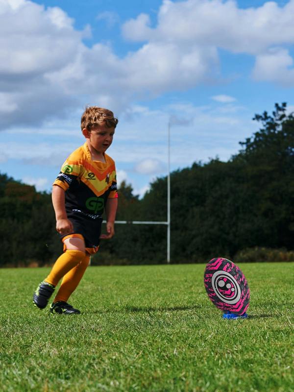 Street Rugby Ball – Black/Pink, Size 5 - Optimum