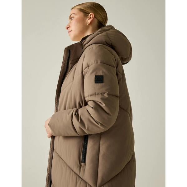 Regatta Womens/Ladies Merida Long Length Padded Jacket - Mocha