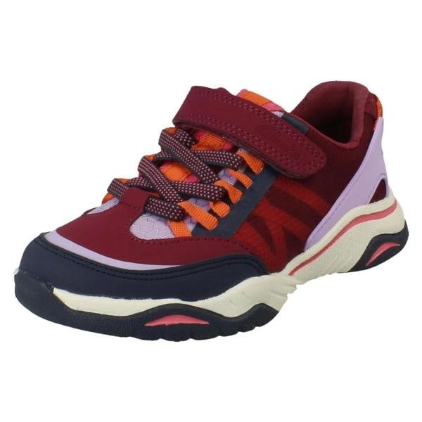 Clarks Kids Clarks Vegan Colour-Pop Sports Trainers - Feather Track