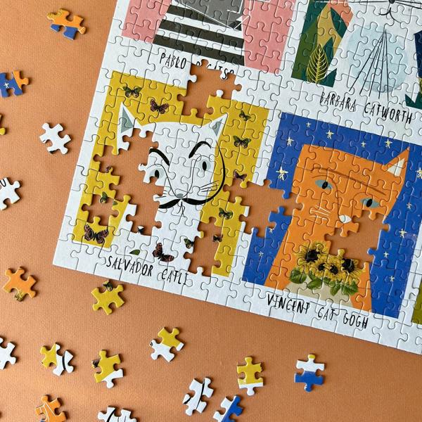 Happily Puzzles Art Cats - 1,000 Piece Jigsaw Puzzle