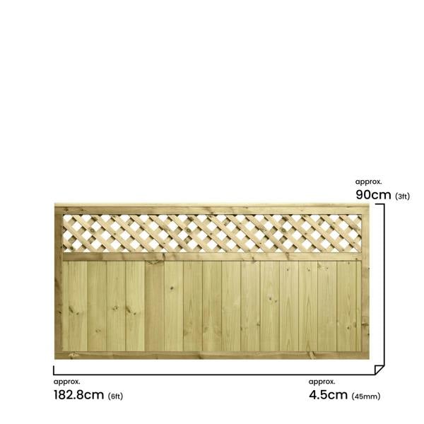 3 pack fence panel premier urban premier diamond top [w.6ft x h.3ft] 1