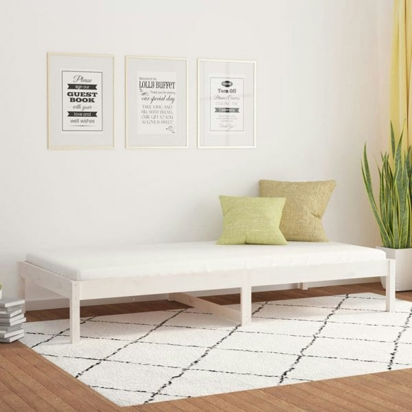Berkfield Day Bed White 80x200 cm Solid Wood Pine