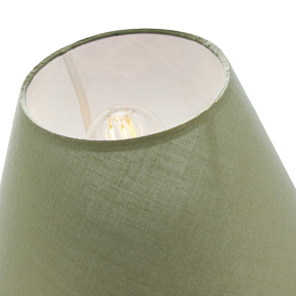 12" Olive Green Cotton Coolie Lampshade Suitable for Table Lamp or Pendant Image 5