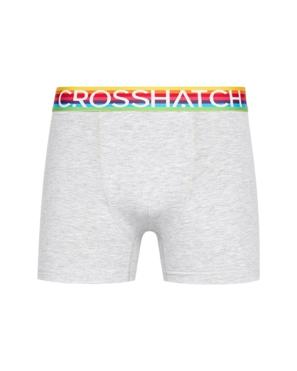 Crosshatch Rainbow Mix Boxers 3pk Grey Mix