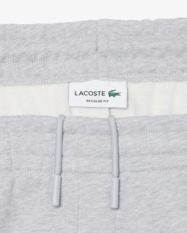 Lacoste Regular Fit Mens Fleece Shorts - Silver Chine CCA | CHO | Designer Mens Sweatshorts