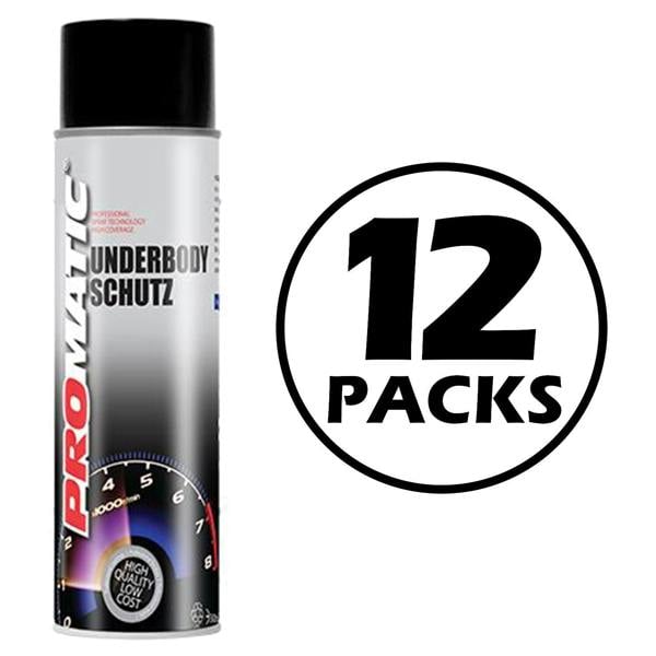 Promatic 12X Promatic Black Underbody Spray Paint 500ml