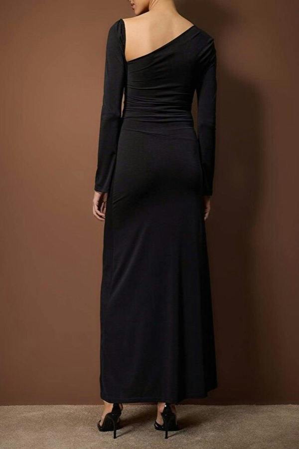 WOVCOR Knitted Maxi Evening Dress