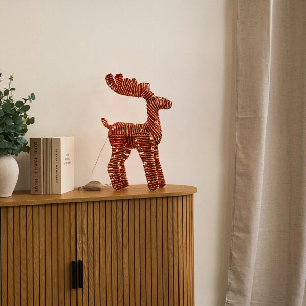Samuel Alexander 40cm Light Up Christmas Reindeer with 50 Warm White LEDs