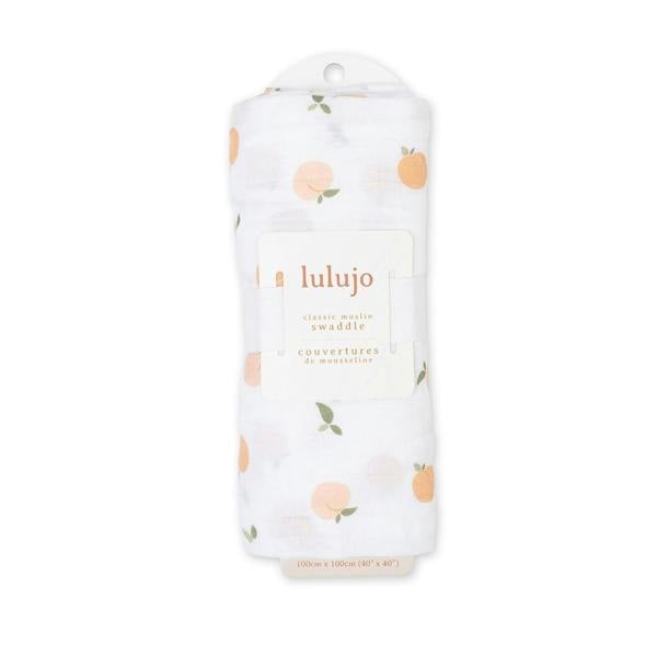 Lulujo - Muslin Swaddle - Peach