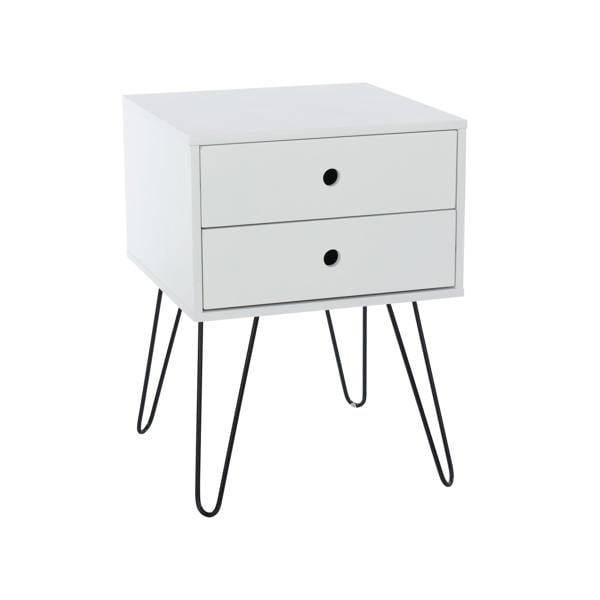 Core Products Set of 2 Telford Shaker 2-Drawer White Bedside Cabinets
