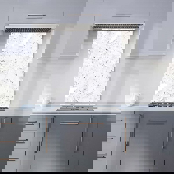 Warren Reed - Designer Ice White Quartz Effect Kitchen Splashback
