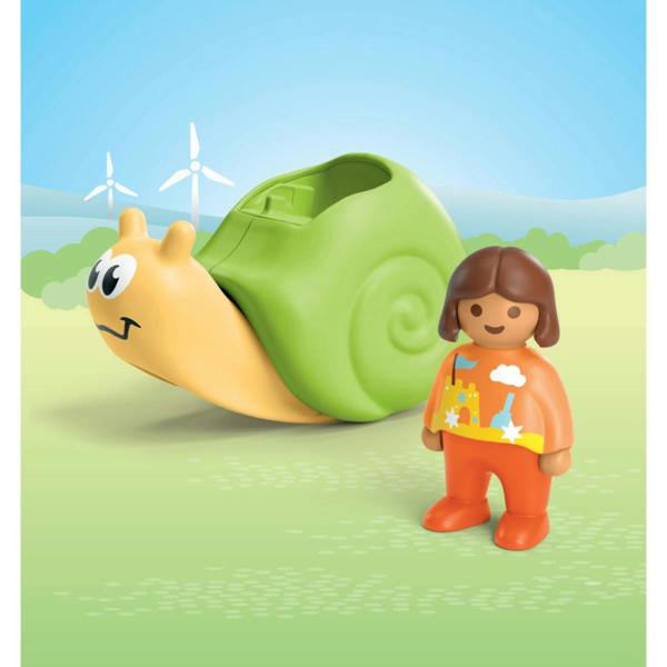 Playmobil JUNIOR: Rocking Snail with Rattle Feature - 71699 Playset