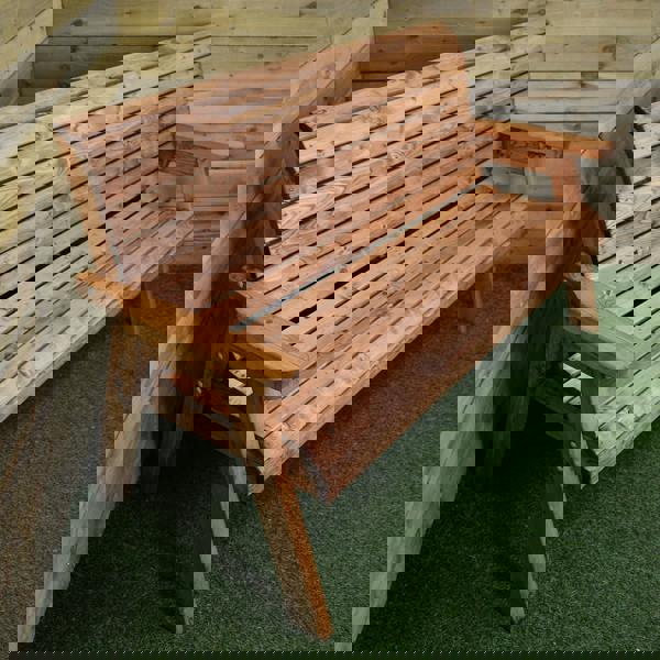 Samuel Alexander Charles Taylor Hand Made Traditional 3 Seater Chunky Rustic Wooden Garden Bench Furniture