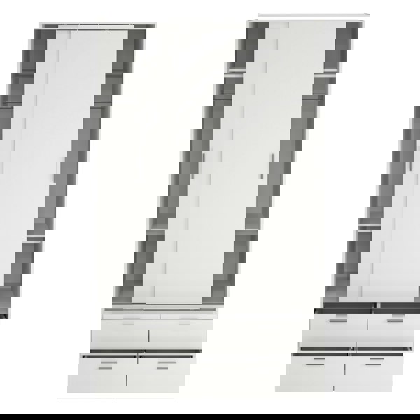 Furniture To Go Line Wardrobe with 2 Sliding Doors and 4 Drawers, White