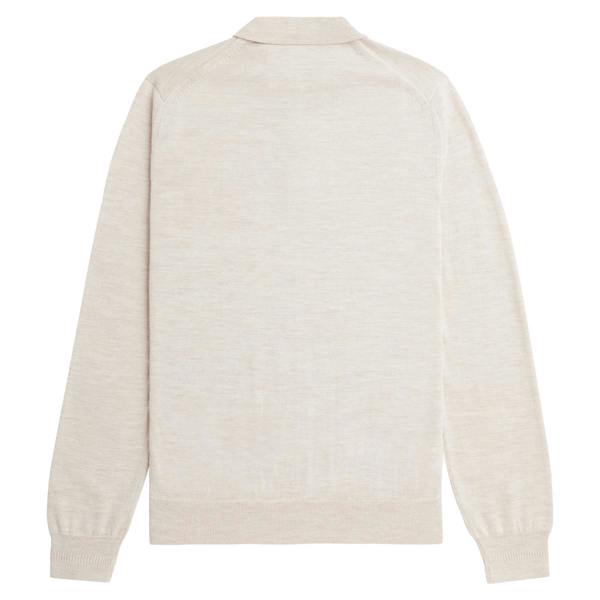 Fred Perry Knitted Merino Long Sleeve Polo Shirt