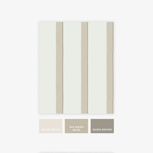 Next Natural Painted Stripe Wallpaper