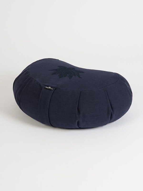 Yoga Studio GOTS Organic Cotton Crescent Lotus Zafu Buckwheat Cushion