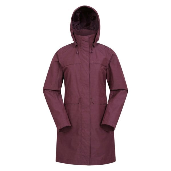 Mountain Warehouse Womens/Ladies Cloudburst Textured Waterproof Jacket - Burgundy