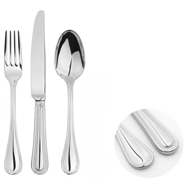 Glim Glam Cutlery Sets Stainless Steel 18/8 Catering Bead 12pc Set
