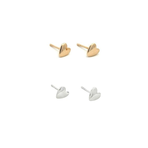 Reeves & Reeves Solid Gold Heart Studs
