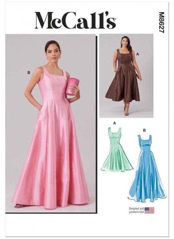 McCalls 8627 Paper Sewing Pattern – Women's Dress, Intermediate