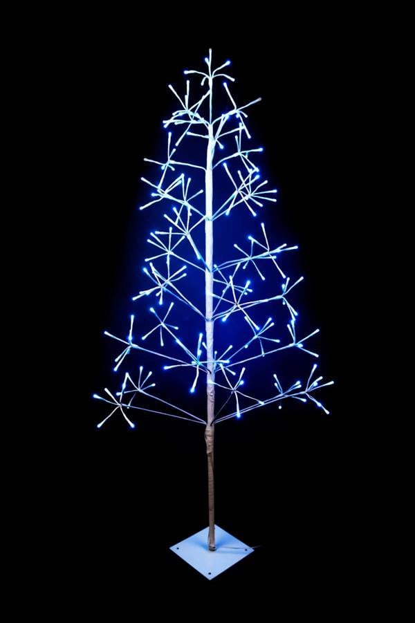 3ft to 6ft White Pre-Lit Artificial Twig Christmas Trees with Cool White LEDs image 1