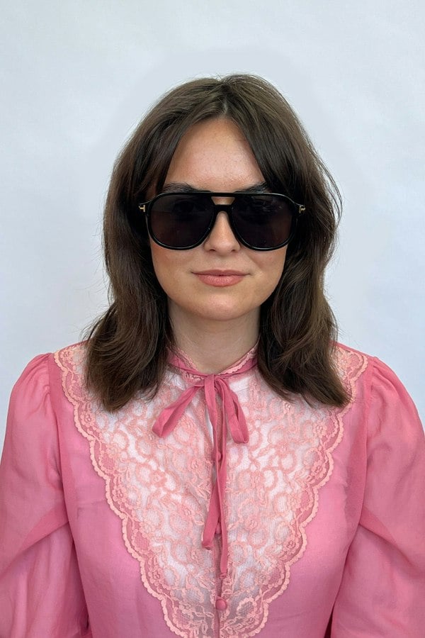 SVNX Oversized Navigator Sunglasses in Black