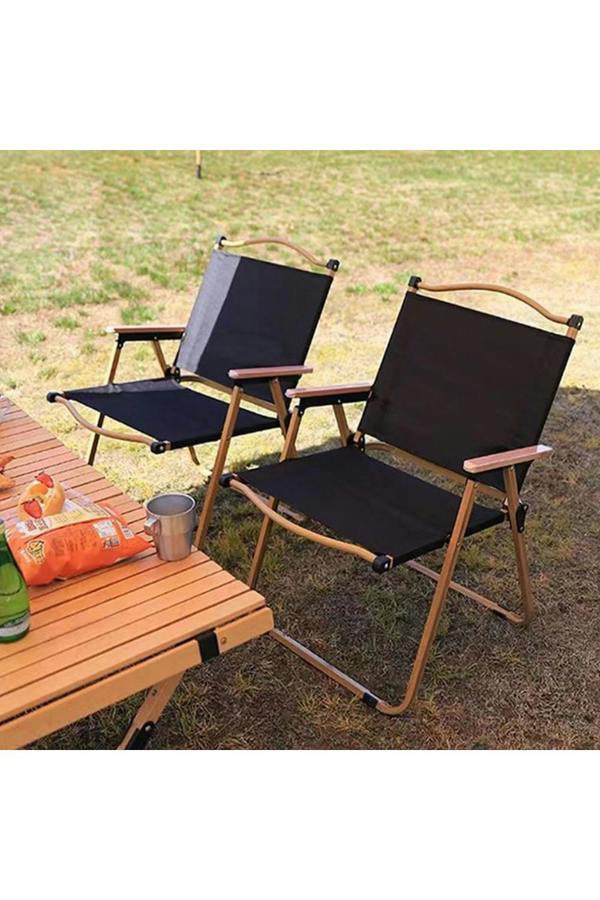 Living and Home Portable Folding Camping Chair with Armrests