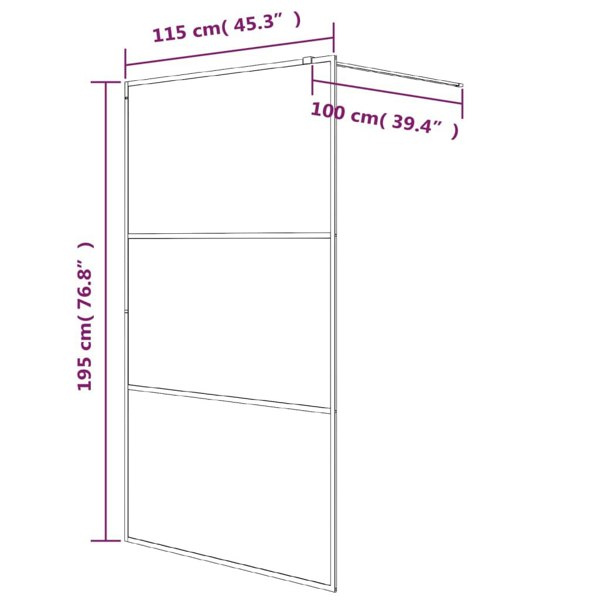 Berkfield Walk-in Shower Wall White 115x195 cm Clear ESG Glass