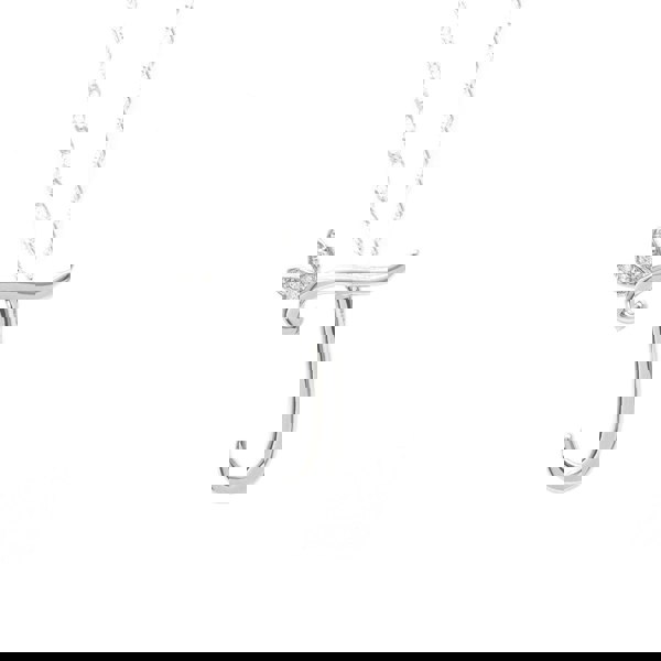 Say It With Winged Diamond Initial Necklace - Sterling Silver