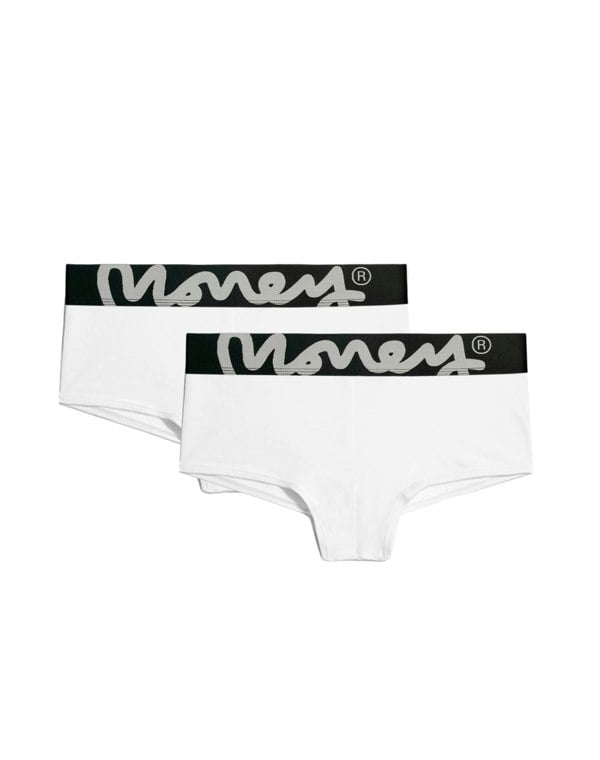 Money Womens Money Shorties White