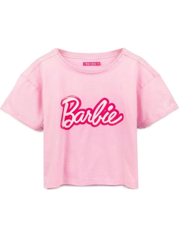 Barbie Womens Pink Logo Short Sleeved T-Shirt