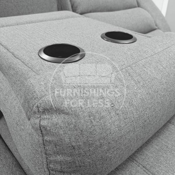 Manhattan Full Fabric Reclining 5 Seater Corner Sofa - Grey - 6