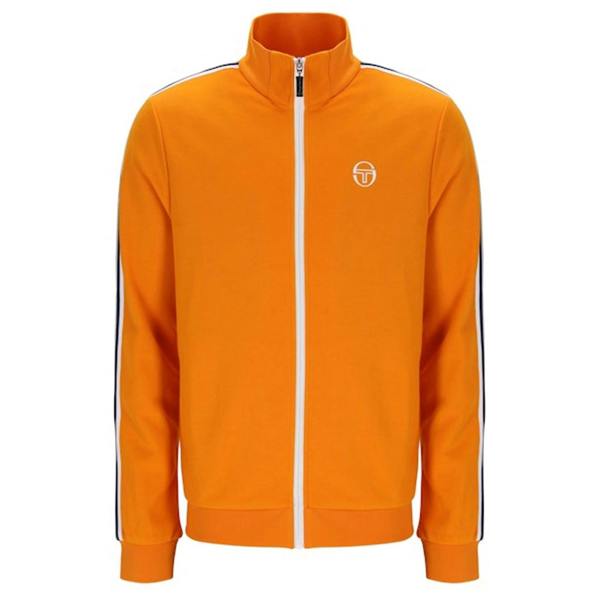 Sergio Tacchini Franco Track Top Jacket Orange Pepper/White