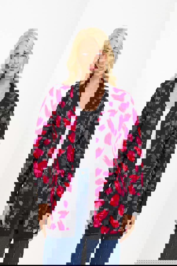 Paint Stroke Knit Cardigan