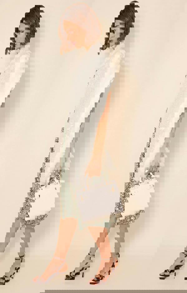 Alie Street London Aurielle Silk Wool Scarf - Cream