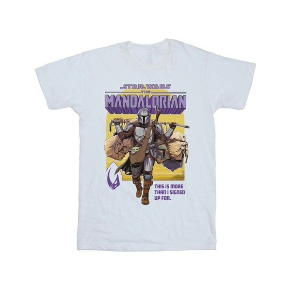 Star Wars Mens The Mandalorian More Than I Signed Up For T-Shirt - White
